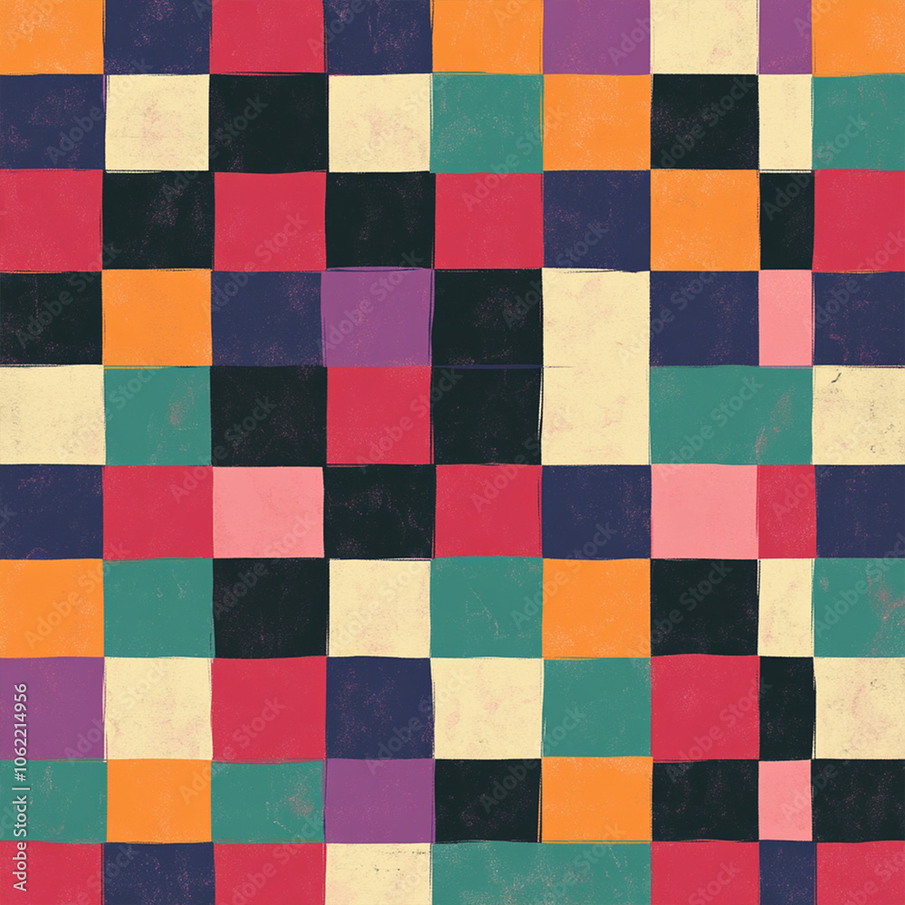 Checkerboard Vibes Digital Paper Checkerboard Vibes Digital Paper