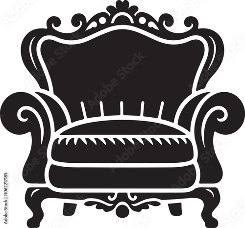Armchair Silhouette,  Armchair Black And White Design,  Chair Silhouette 