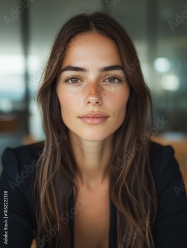 Focused Businesswoman at Her Desk