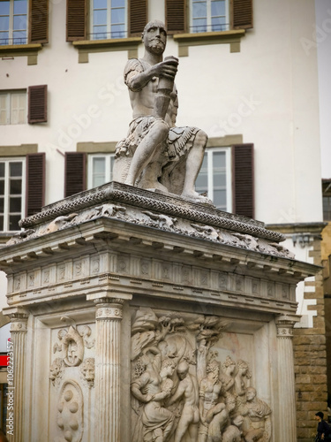 Statue of Cosimo I de' Medici at the Fountain of the Boar Florence Firenze Italy Italia