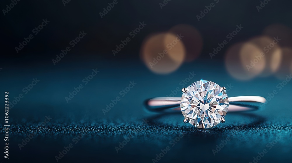 A close up shot of a diamond ring with a large, perfectly cut diamond, showcasing its intricate facets and the mesmerizing play of light within the stone. A close up shot of a diamond ring with a large, perfectly cut diamond, showcasing its intricate facets and the mesmerizing play of light within the stone.