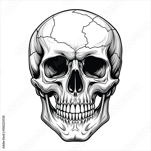 Human concept skull illustration vector