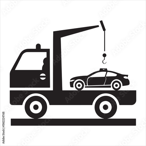 Vehicle impoundment illustration vector