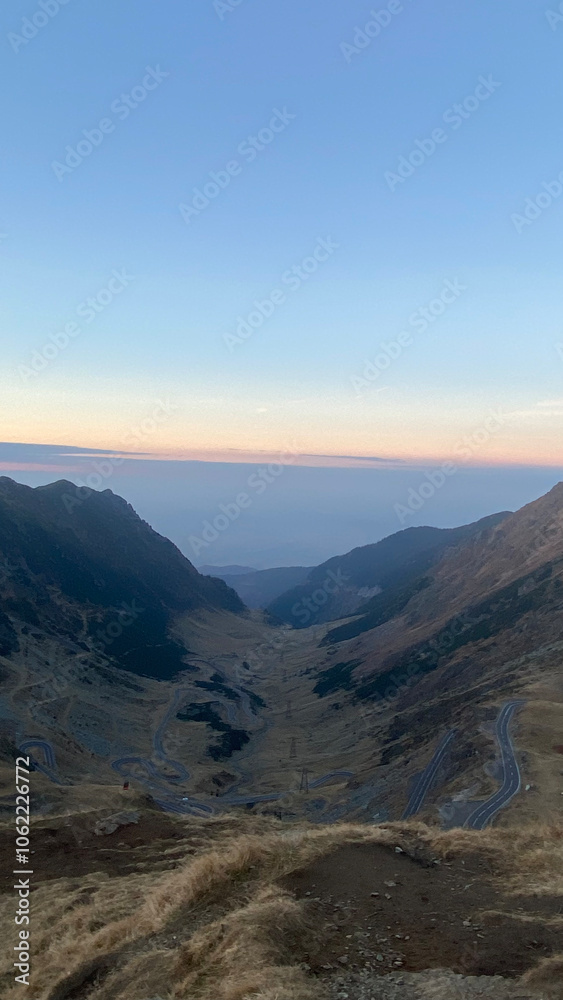 Fototapeta premium sunset over the mountains