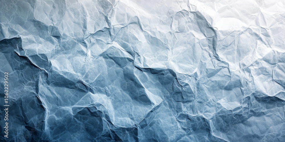 An abstract background featuring a subtle texture of crumpled blue paper with varying shades and depth An abstract background featuring a subtle texture of crumpled blue paper with varying shades and depth