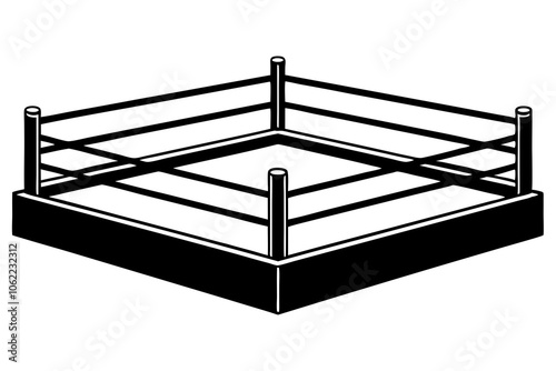 Boxing Ring | isolated vector illustration on white background