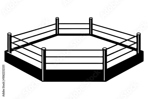 Boxing Ring | isolated vector illustration on white background