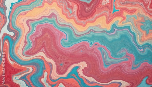 Swirling paint texture with vibrant hues and dynamic patterns for creative artistic backgrounds