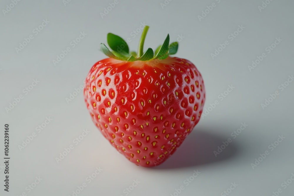 Juicy and Vibrant Strawberry on White Background Juicy and Vibrant Strawberry on White Background