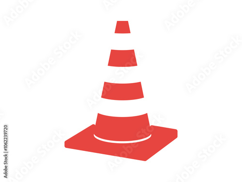 safety cone design vector illustration on transparent background