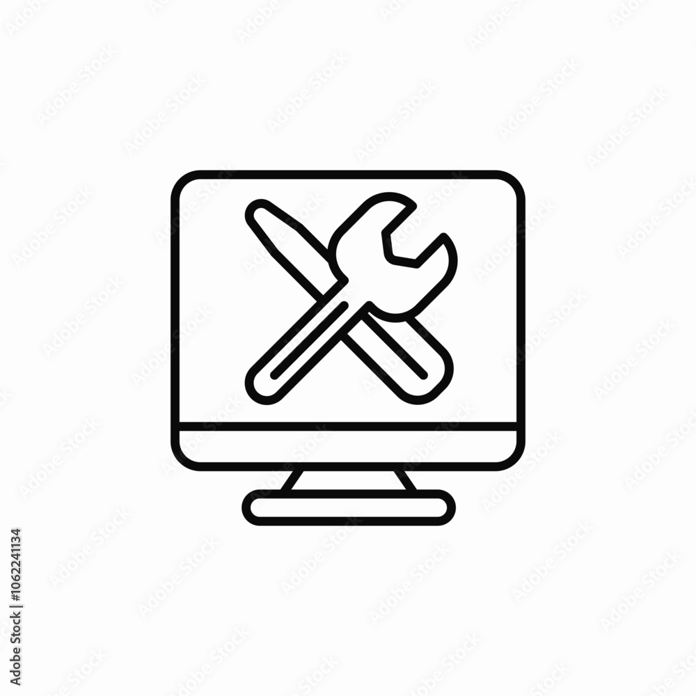 computer service reapir icon sign vector computer service reapir icon sign vector
