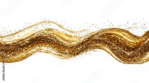 A stunning golden wave splash with glittering accents, perfect for festive designs and creative projects. Ideal for wallpapers and artistic presentations, enhancing visuals with elegance and style