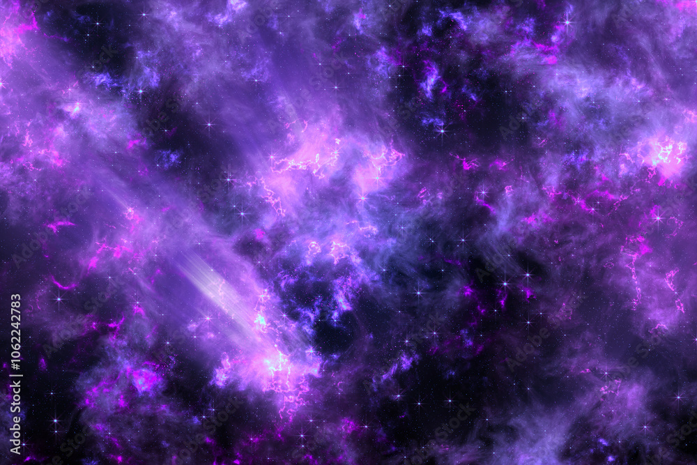 Abstract Space with Nebula and Stars Background. Abstract Space with Nebula and Stars Background.