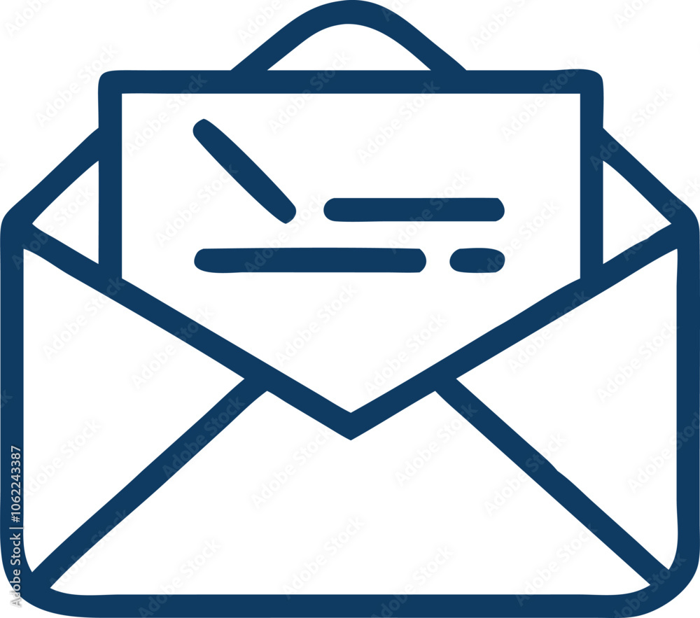 Minimalist Email Icon in Outline PNG Minimalist Email Icon in Outline PNG