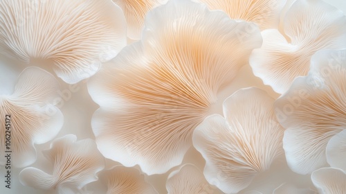 A close up of a bunch of white flowers with a lot of detail