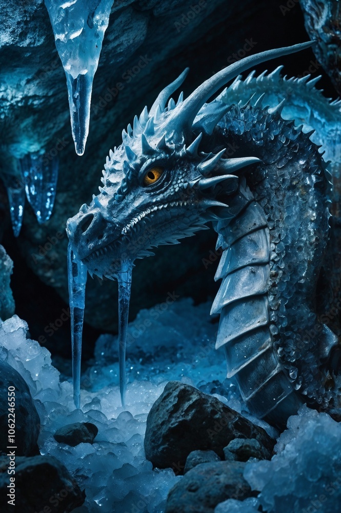 Fototapeta premium dragon in ice