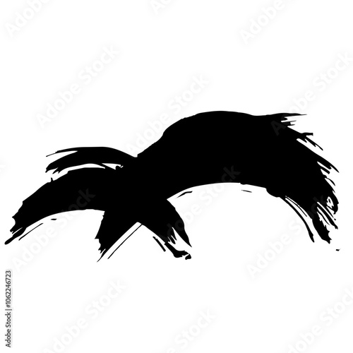 和風素材　筆で描かれた線のイラストセット　ベクター