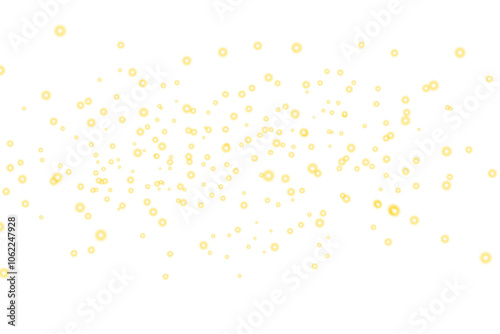 Random shining gold dust light effect isolated on transparent background. Glowing particles with special light flare. Gold stardust effect PNG. Luxury holiday decoration design elements
