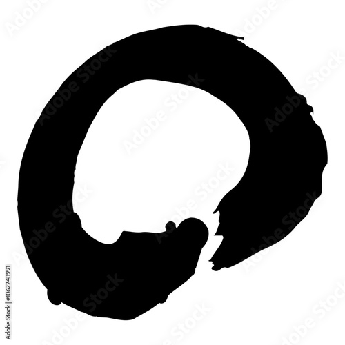 和風素材　筆で描かれた線のイラストセット　ベクター