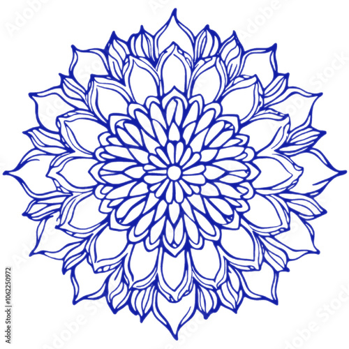 abstract mandala flower illustration