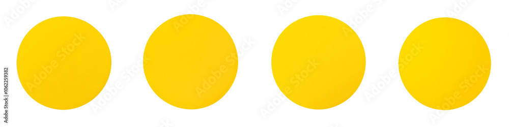 set of A Yellow circular sticker on a transparent background set of A Yellow circular sticker on a transparent background