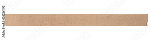 Adhesive bandage line isolated on white background, top view

