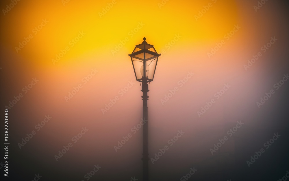 street lamp in the fog A single street lamp stands tall amidst a thick fog, bathed in warm sunset hues. street lamp in the fog A single street lamp stands tall amidst a thick fog, bathed in warm sunset hues.