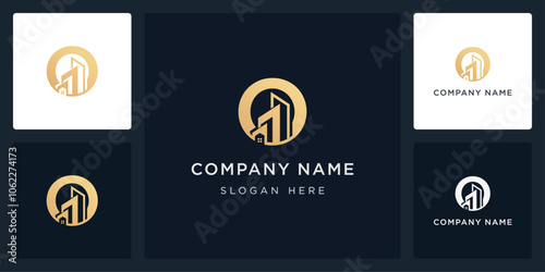 Unique letter O residence logo and icon editable