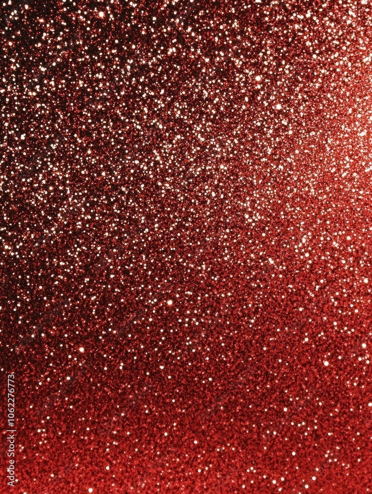Red christmas glitter background with stars. Festive glowing blurred texture. Red christmas glitter background with stars. Festive glowing blurred texture.