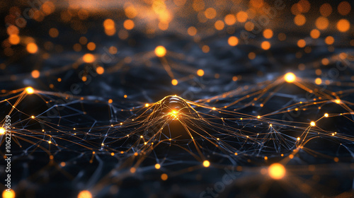 Neural network 3D illustration