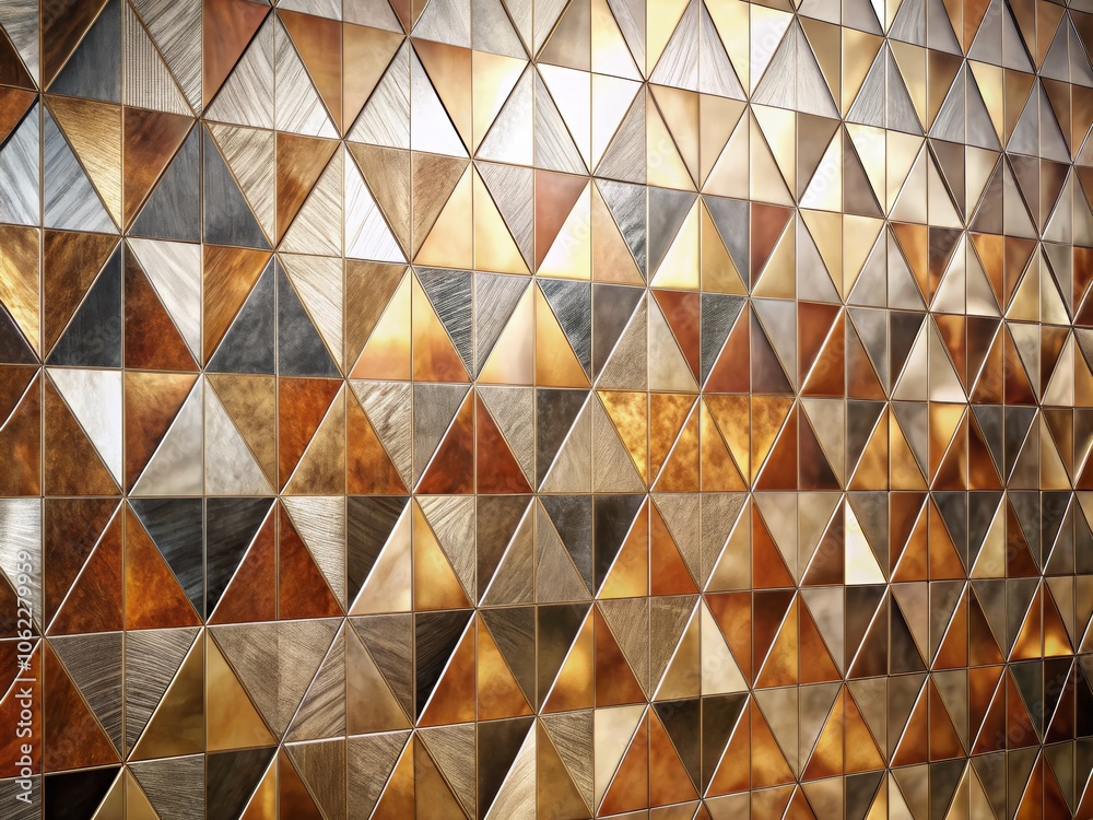 Geometric Triangular Mosaic Tile Texture for Wallpaper Geometric Triangular Mosaic Tile Texture for Wallpaper