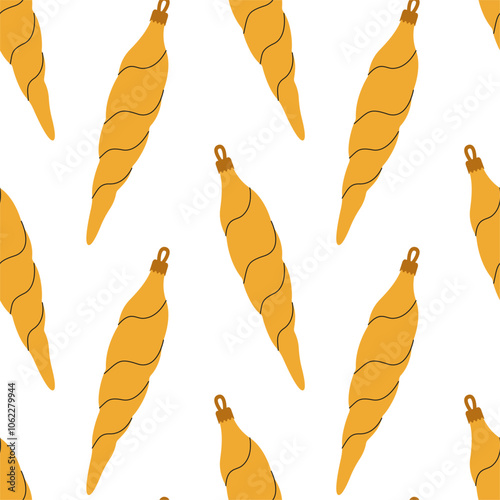 Vibrant yellow abstract shapes on white, perfect for fabric or wallpaper design