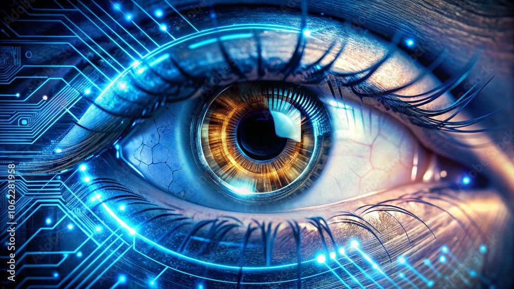 Futuristic Eye with Advanced Vision Technology Futuristic Eye with Advanced Vision Technology