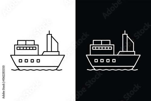 Ferry icon vector from public transport collection. Ferry icon with white background vector stock illustration.	