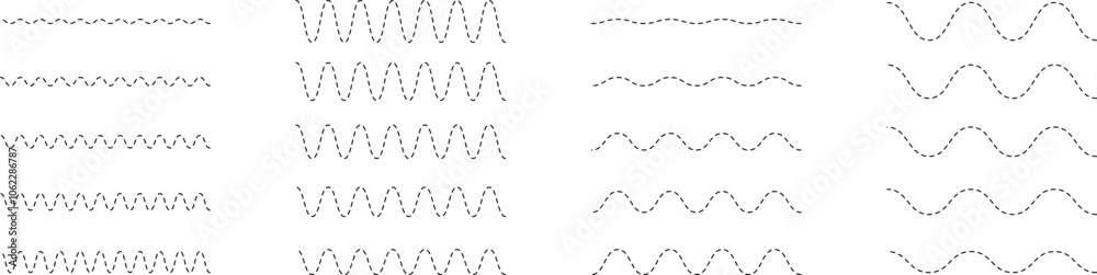 Set of seamless wavy - curvy and zigzag - criss cross horizontal lines. Vector Graphic design elements Set of seamless wavy - curvy and zigzag - criss cross horizontal lines. Vector Graphic design elements