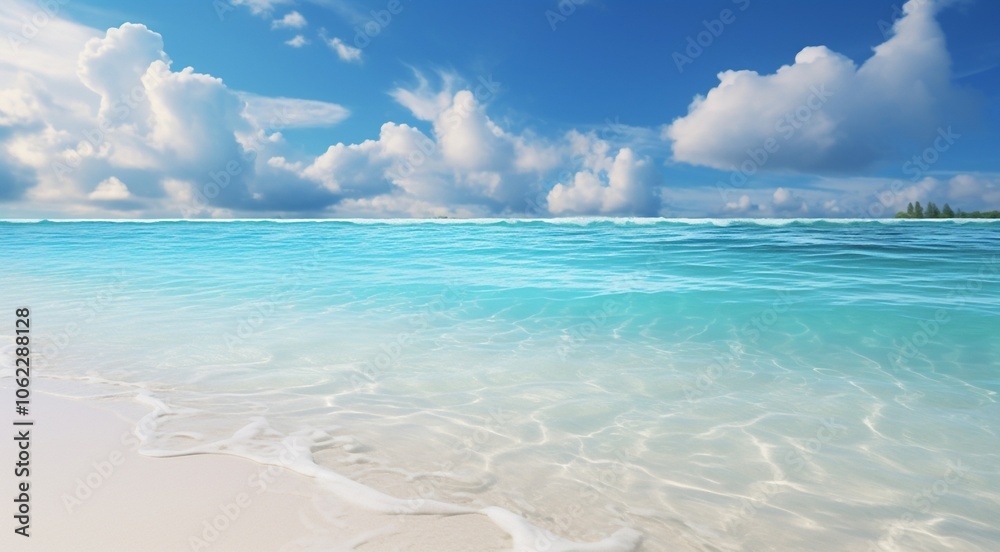 Fototapeta premium coral blue water background, oceanic view of coral blue water, underwater life
