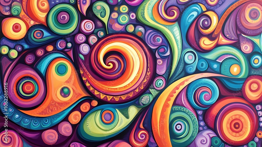 Obraz premium New Year joyful explosion of colors and shapes patterns