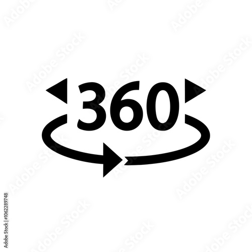 360 Icon Vector illustration on a isolated white background (3)