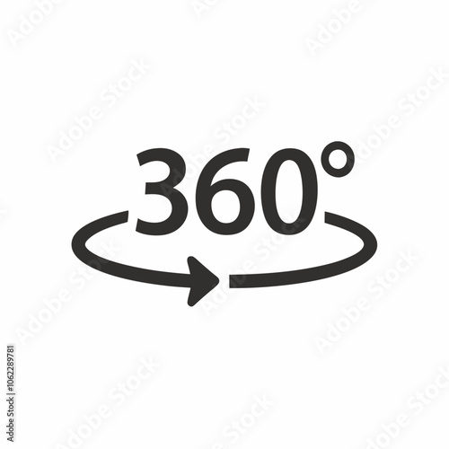 360 Icon Vector illustration on a isolated white background (6)