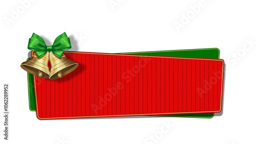 Christmas Banners and Ribbons Elements with Christmas Decoration Elements. photo