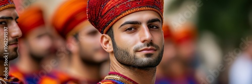 Armenian Independence Day celebration with parades, music, cultural unity Use vibrant palette 