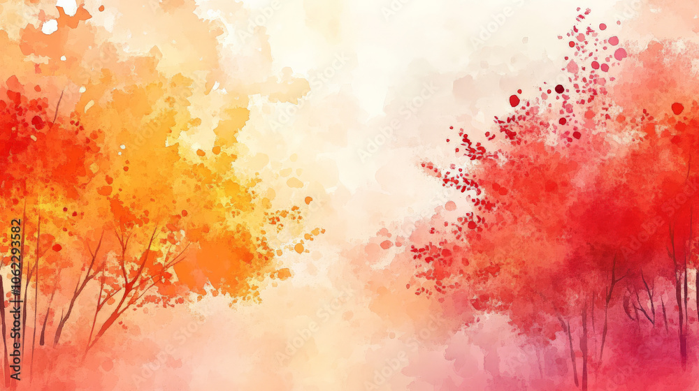 Vibrant Thanksgiving Watercolor Painting of Autumn Trees and Leaves
Vibrant Thanksgiving Watercolor Painting of Autumn Trees and Leaves