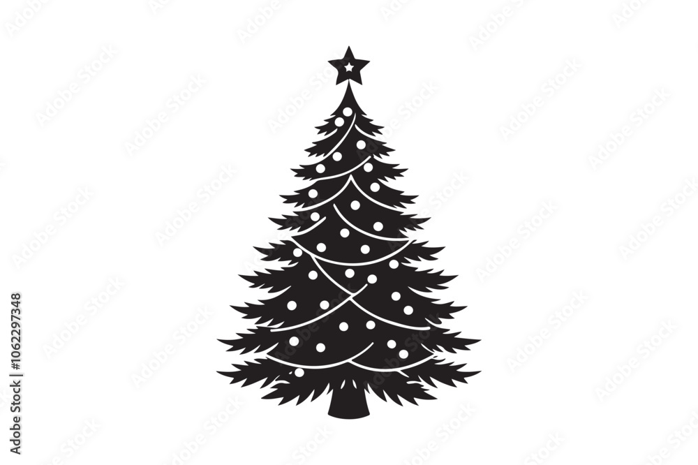 Christmas tree silhouette Bundle, Christmas tree silhouette vector illustration Christmas tree silhouette Bundle, Christmas tree silhouette vector illustration