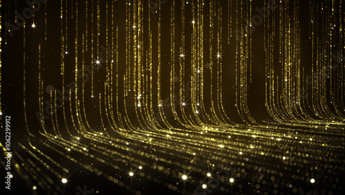 Glittering Particles and Shapes Awards and Party Background.