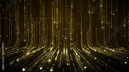 Glittering Particles and Shapes Awards and Party Background.