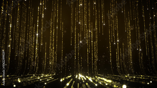 Glittering Particles and Shapes Awards and Party Background.