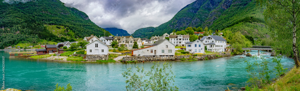 Skjolden Panorama in Norwegen am Sognefjord Skjolden Panorama in Norwegen am Sognefjord
