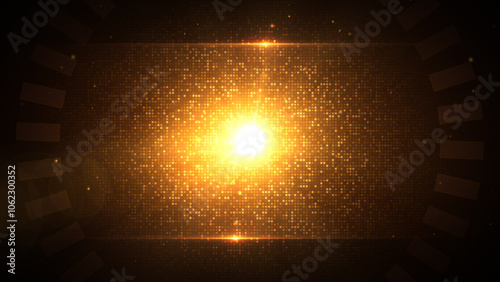 Party Background with Glittering Led Grids and Design Elements