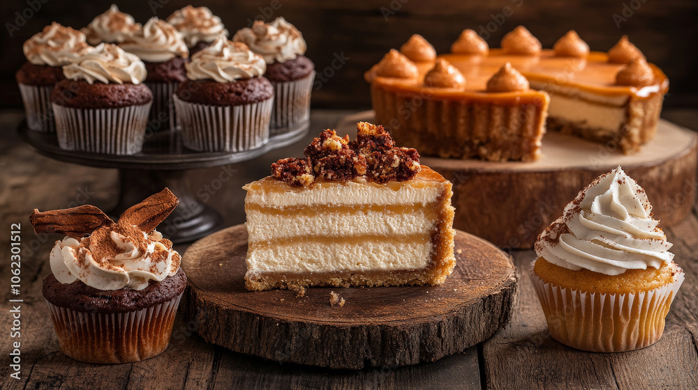 Rustic Thanksgiving Dessert Table with Pumpkin Cheesecake, Pie, and Cupcakes
Rustic Thanksgiving Dessert Table with Pumpkin Cheesecake, Pie, and Cupcakes