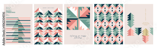 Christmas and New Year Greeting Cards. Vector illustration concepts for background, greeting card, party invitation card, website banner, social media banner, marketing material.